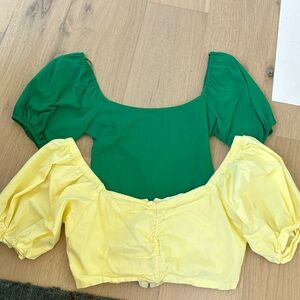 TWO NEW WITH TAGS AMERICAN THREADS TOPS